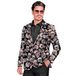 Widmann W WIDMANN MILANO Party Fashion - Doodshoofd-jas voor heren, licht op onder uv-licht, skelet, Halloween-verkleedkleding