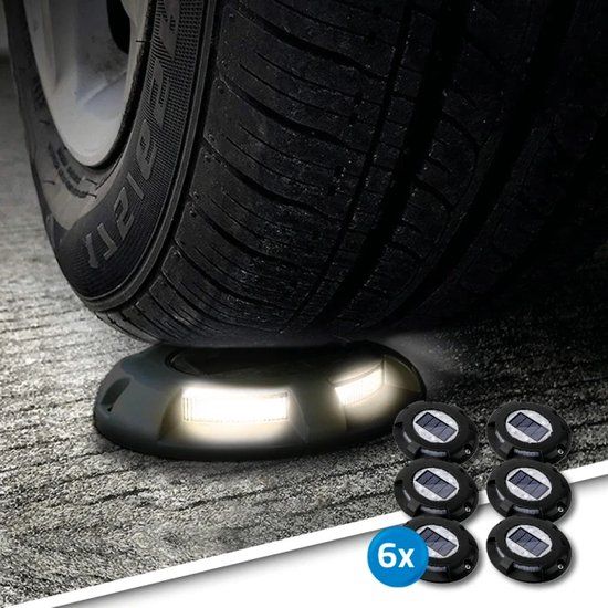 Solar Buitenlamp Grondspot Shield - Set van 6 - Zwart - Zonne-energie