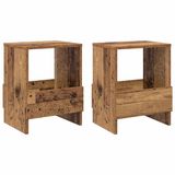 vidaXL - Tijdschriftenrek - 2 stuks - Oudhout - 35 x 30 x 45 cm