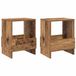 vidaXL - Tijdschriftenrek - 2 stuks - Oudhout - 35 x 30 x 45 cm