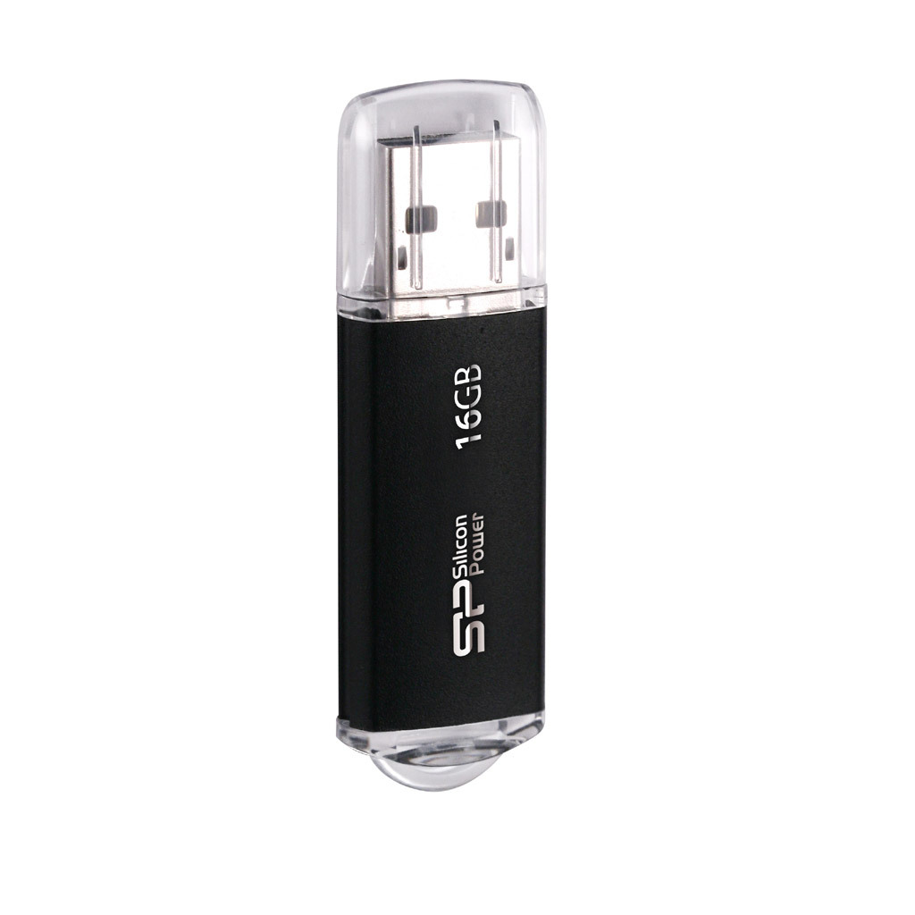 Silicon Power 16GB Ultima II I-series USB 2.0 flashdrive Zwart 16 GB