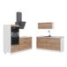 Vicco Keuken "Fame-Line", Goudkleurig Eiken, 340 cm