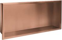 REA - Inbouw Badkamerplank 30x60 Brush Copper - Roestvrij staal - 10 x 60 x 30 cm