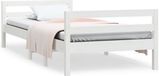 vidaXL Bedframe Massief Grenenhout Wit 80x200 cm