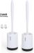 Brosse de toilette en silicone, long manche, 2 pièces, pour montage mural