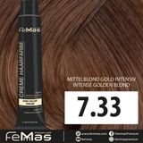 Femmas (7.33) - Haarverf - Medium Blond Goud Intens - 100ml
