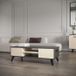 DEMEYERE Salon set: meuble TV, table basse, buffet, KENT, chêne "Fil Sidewalk