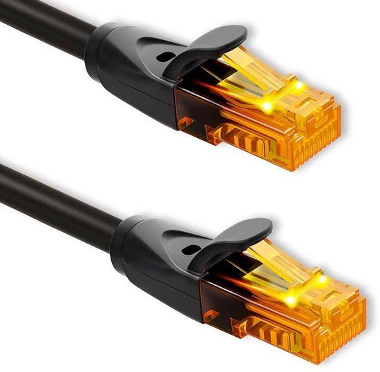 Qoltec Patchcord Kabel RJ45 UTP Cat6 30M Verguld Zwart