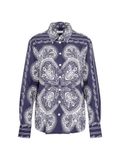 SEIDENSTICKER Blouse 'Schwarze Rose' marine / wit