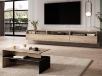 BABEL II Meuble TV-HiFi 3 portes 3 niches Sanremo avec table basse