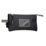 Pepe Jeans Alton Etui met 3 vakken, zwart, 22 x 12 x 5 cm, polyester, van Joumma Bags, Zwart, Drievoudig pennenetui