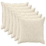 vidaXL - Kussensloop - 6 pcs - HOUTEN - Crèmekleurig - 65 x 65 cm