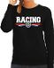 Bellatio Decorations Shoppartners Bv Racing coureur supporter sweater / trui met Nederlandse vlag zwart voor dames - race thema / race supporter L
