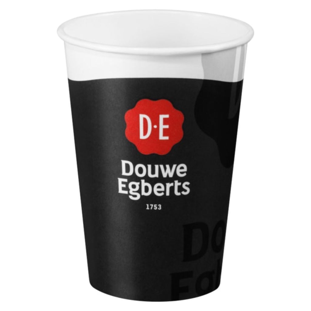 Douwe Egberts Koffiebeker Karton en coating 180 ml zwartWit