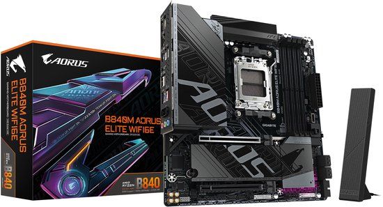 GIGABYTE B840M AORUS ELITE WIFI6E AMD B840 Socket AM5 micro ATX