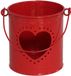 Gerimport Porte-bougie chauffe-plat/porte-bougie - rouge - zinc - D9 x H10 cm