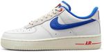 Nike - Nike Air Force 1 '07 LX Dames Sneakers - Wit/Blauw/Rood - Leer