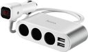 Hoco Z13: Meerdere USB-oplaadpoorten in een behuizing voor sigarettenaansteker, autolader, 12V/24V