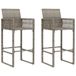 VidaXL Krukken 2 stuks polyrattan grijs