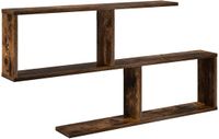 vidaXL Wandplank Gerookt eiken 100 x 12 x 50,5 cm Bewerkt hout