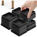 Lot de 8 rehausseurs de meubles réglables 2,5 cm, 5 cm, 7,5 cm empilables pour pieds de table, rehausseur pieds de lit, rehausseur antidérapant pied canapé