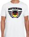 Bellatio Decorations Deutschland landen / voetbal t-shirt - wit - heren - S