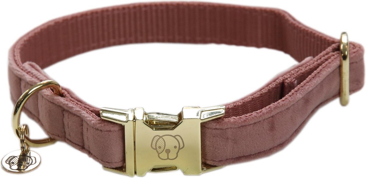 Kentucky Dogwear Hondenhalsband Velvet - Oud Roze L oud roze