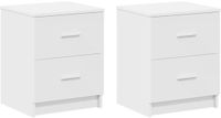 vidaXL Nachtkastjes - Set van 2 - Wit - Hout - 40x36x50 cm