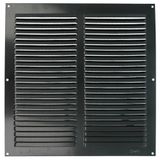 Amig - Vierkant aluminium rooster met muggennet - Ventilatieroosters voor luchtuitlaat - Ideaal voor keuken- en badkamerplafonds - Afmetingen 250 x 250 mm - Zwart