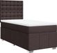vidaXL Sommier avec matelas - Tissu - Marron foncé - 100x200 cm