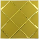 BES LED Zelfklevende Mozaïek Tegel - Afimera Gold Glass Mat - Goud Mat - 300x300x4mm