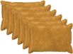 vidaXL Kussensloop 6 stuks HOUTEN Geel 50 x 75 cm Katoensatijn