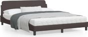 Maison Exclusive - Lit "Dover" en tissu, couleur marron foncé, dimensions 160x200 cm