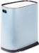 Homra Rockx Poubelle 60 Litres - Poubelle à pédale Duo 2x30L avec filtre anti-odeurs - Poubelle de tri sélectif Inox 2 compartiments - Poubelle de recyclage - Poubelle de cuisine - Seau à déchets pour tri sélectif - Poubelle double Bleu Clair