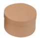 GLOREX Ronde doos karton, bruin, 14 x 14 x 7,5 cm