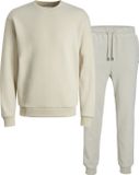 Jack & Jones Bradley Sweat Crew Set Heren Beige Polyester Joggingpak XL