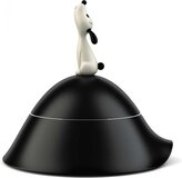 Alessi Lula Honden Voerbak Zwart - 23x23x24 cm - Staal