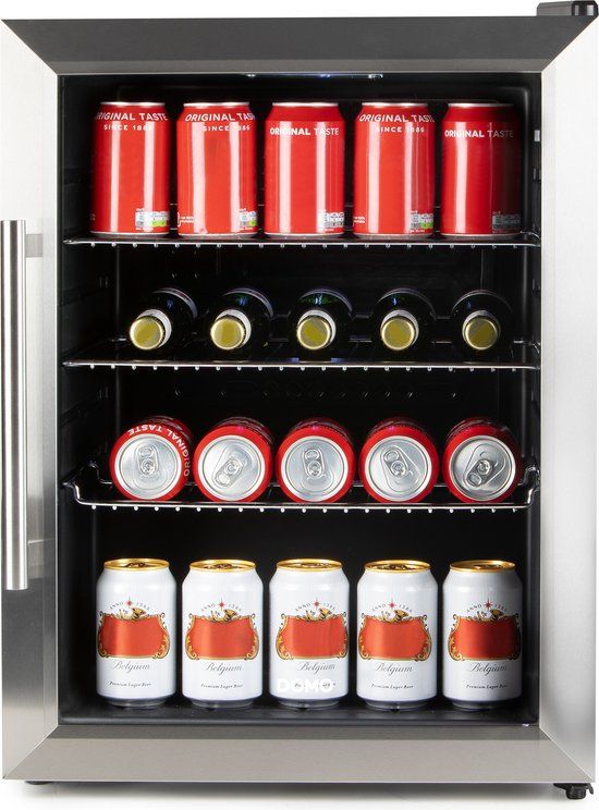DOMO DO91609BK Barkoelkast - 60 L - Zwart/RVS - Glazen deur