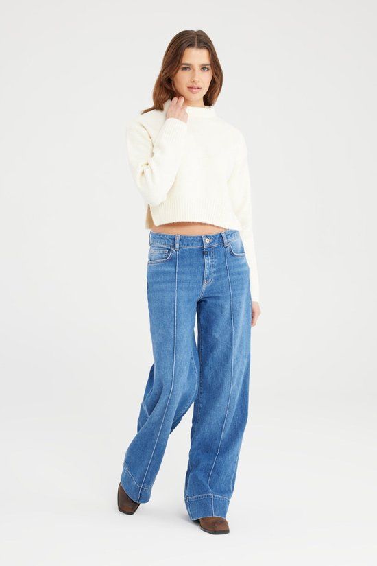 Cup of Joe Denim Layla Wide Leg Jeans Medium Blue