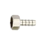 Riegler Schroefslangaansluiting, G 1/8 i, voor slang LW 8, SW 12, roestvrij staal 1.4571, werkdruk max. 60 bar, bedrijfstemperatuur. Maximale 150 °C.