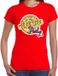 Bellatio Decorations Disco T-shirt voor dames - rood - L