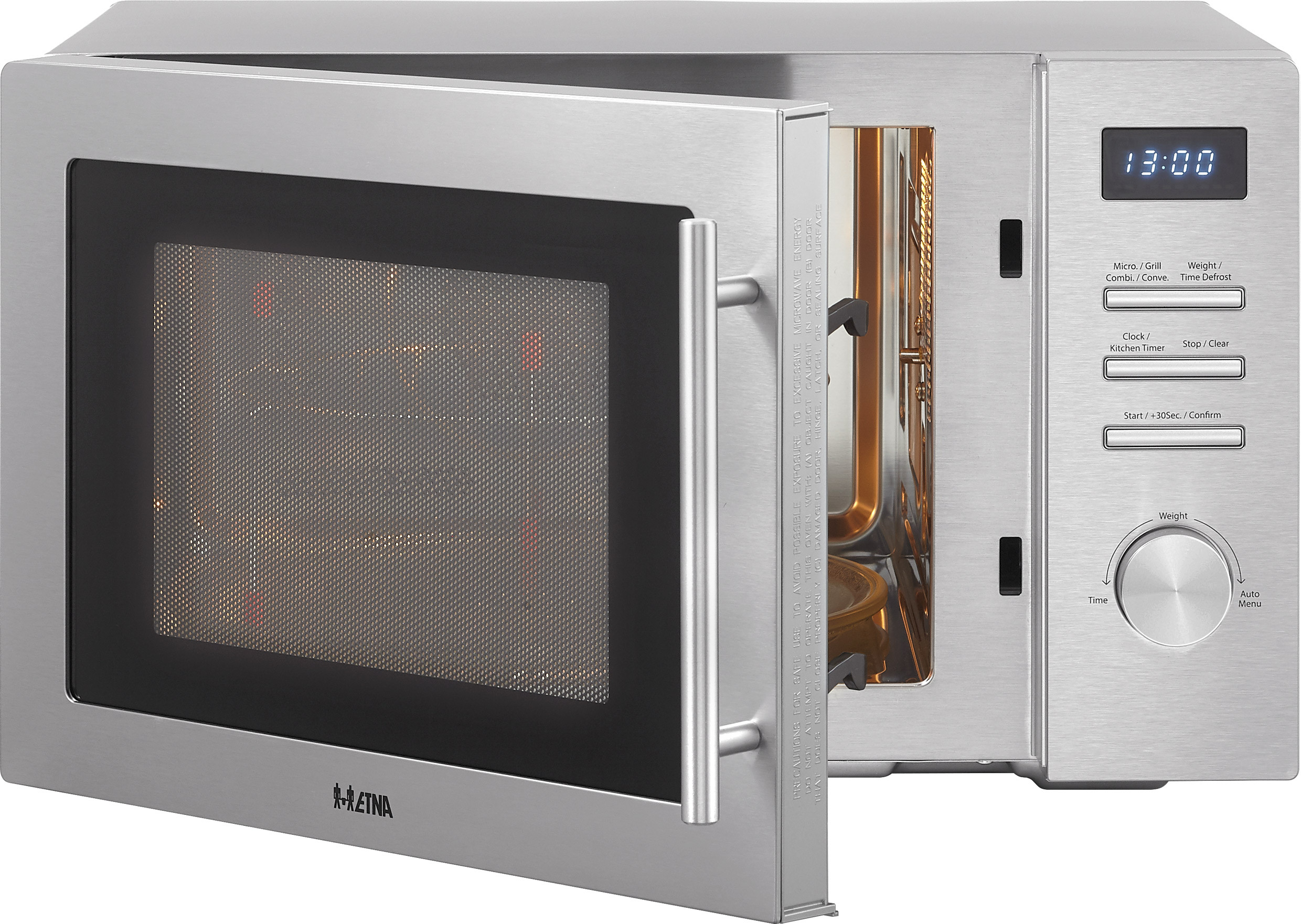 ETNA CMV334RVS - Combination Microwave - Stainless Steel - 34L - 1000W