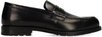 Manfield - Zwarte leren loafers - Heren - Maat 44