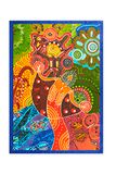 Excelsa Aboriginal vaatdoek, 100% katoen, 70 x 50 cm, met knoopsgat