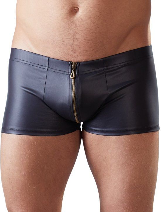 Svenjoyment Mat Zwarte Boxer met doorlopende rits - Maat S