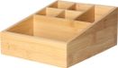 Bambou & Co Porte-stylos organisateur de bureau - bac à 6 compartiments - 21 x 16 cm - bambou bois