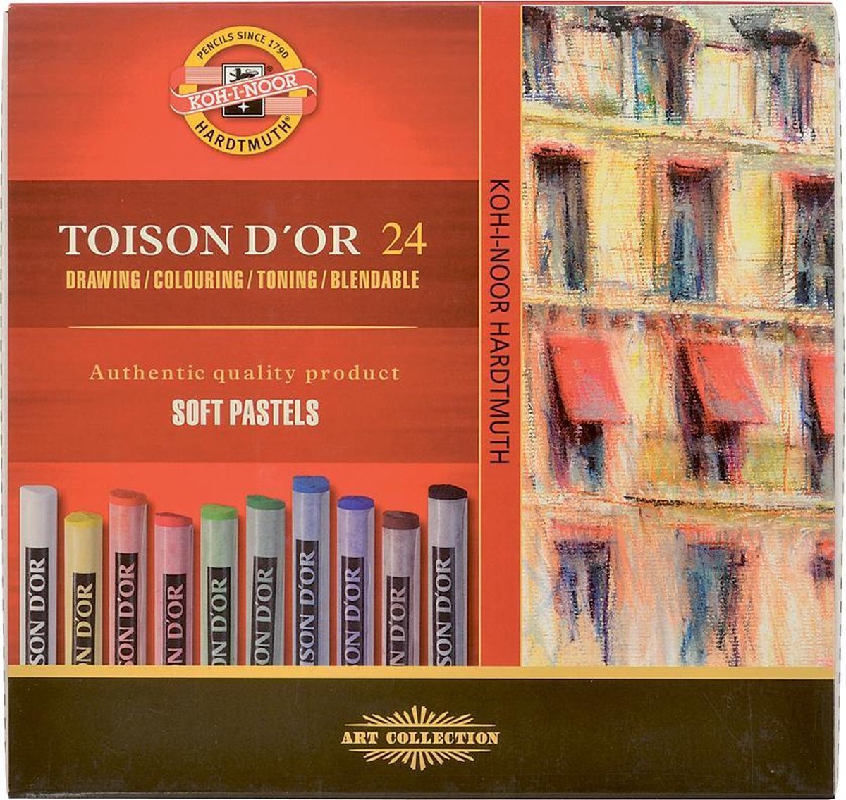 Koh-i-Noor Toison d'or softpastel krijt, 24 kleuren