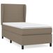 VidaXL Boxspringbed met matras, taupe, 80x200 cm, gestoffeerd