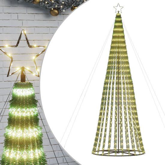 vidaXL LED-kerstboom 688 LEDs warm wit 300 cm
