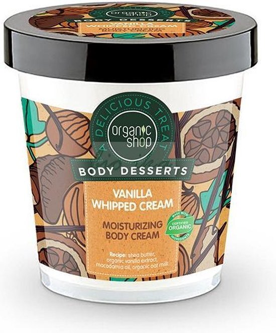 Organic Shop ORGANIC SHOP_Body Desserts Vanilla Whipped Cream Moisturizing Body Cream nawil¿aj¹cy krem do cia³a o zapachu waniliowej bitej œmietany 450ml